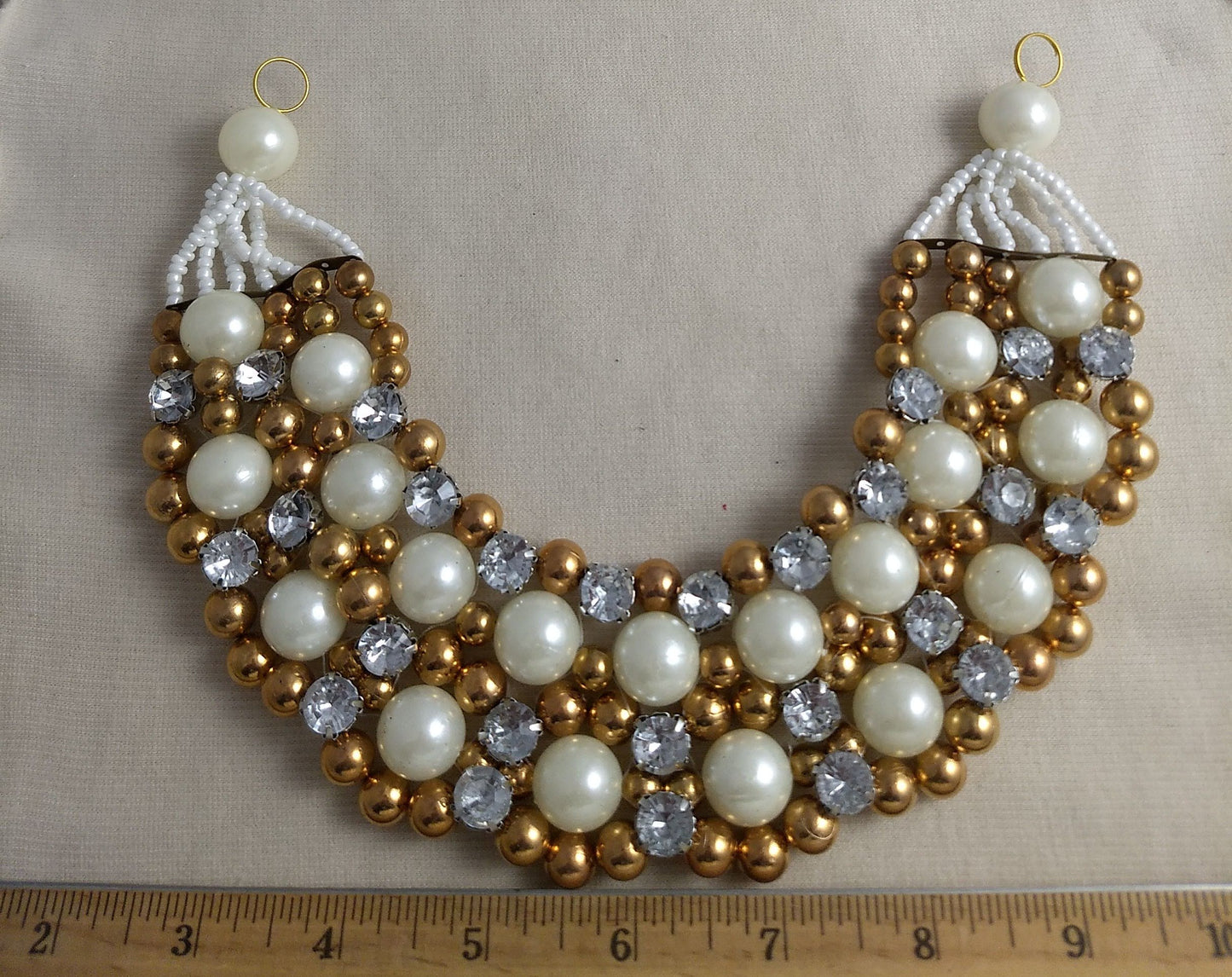 Bead #Fash46 #Pearl #Gold-Ball #Acrylic-Stone #Necklace #1pc
