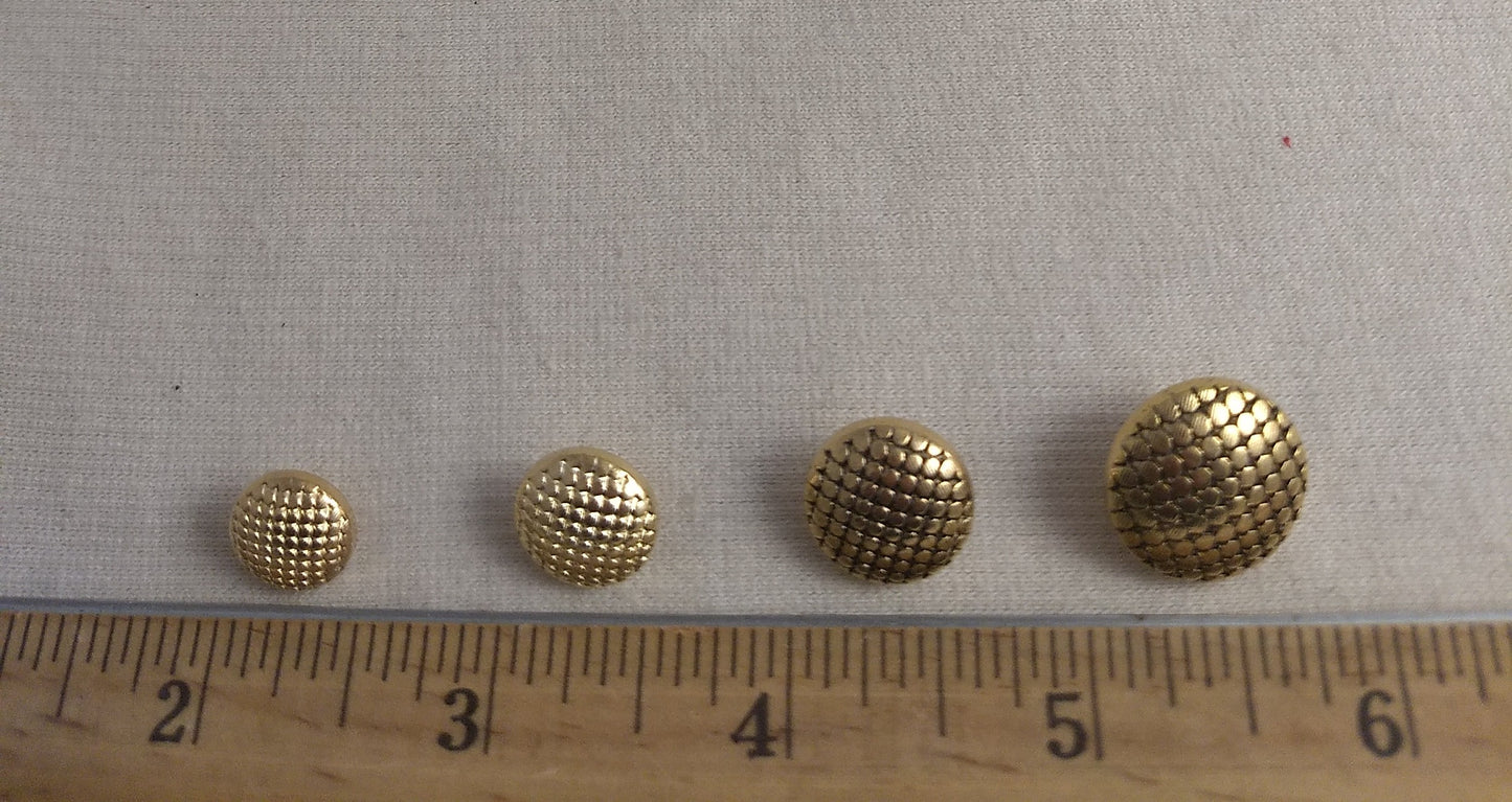 Button #8439 #Shank #Gold #Antique-Gold #20pc-each-size #80pc