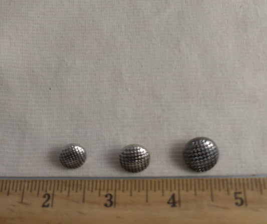 Button #8439 #Shank #Antique-Silver #Abs #20pc-each-size #60pc