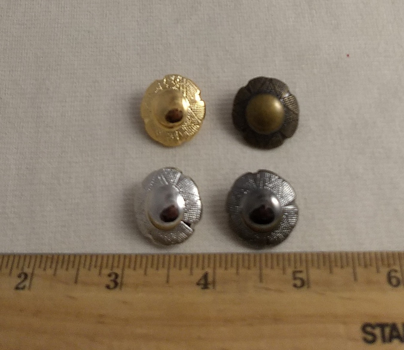 Button #Y1645 #Shank #Gold #Silver #10pc-each-color #40pc
