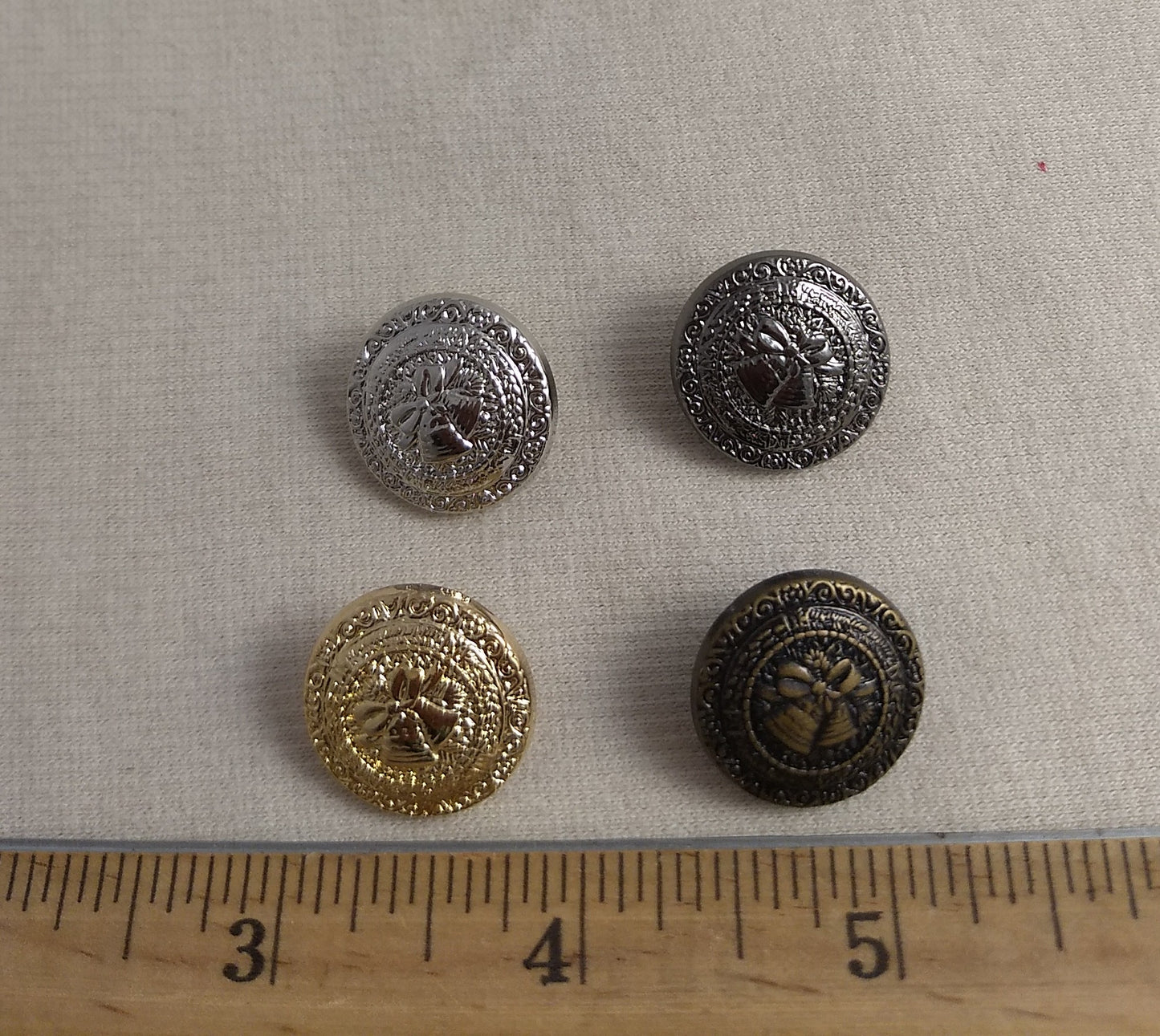 Button #Y1010 #Shank #Gold #Silver #10pc-each-color #40pc