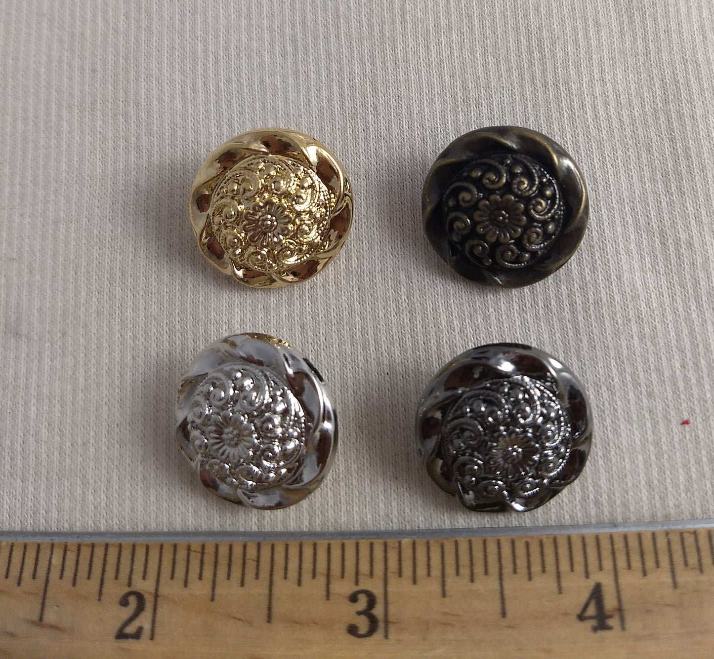 Button #Y1014 #Shank #Gold #Silver #10pc-each-color #40pc