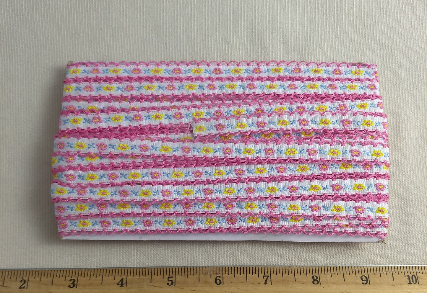 Ribbon #YWCY101021-1 #1/4" #Pink #Scallop #Floral #5yd
