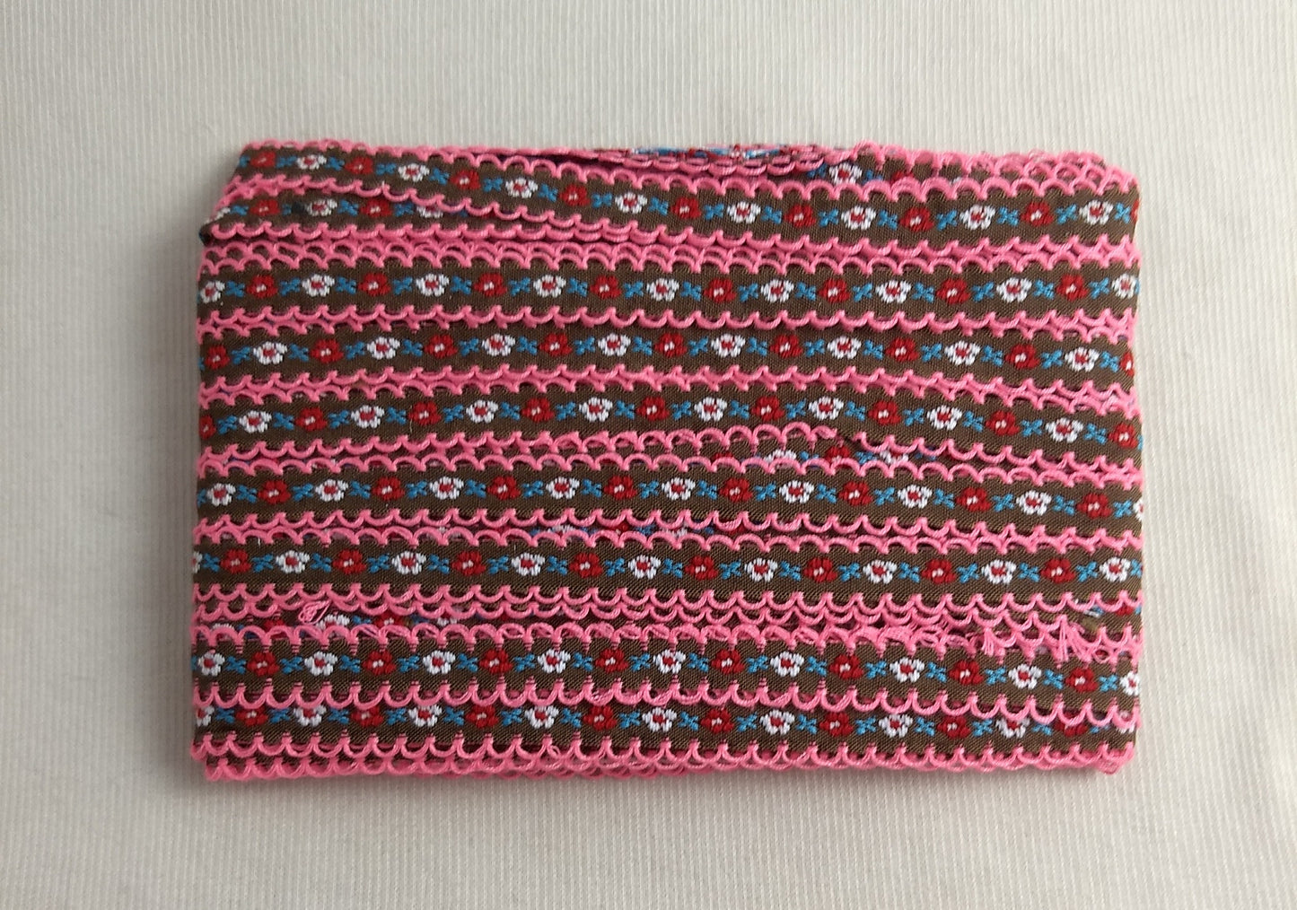 Ribbon #YWCY101021-2 #1/4" #Pink #Scallop #Floral #5yd