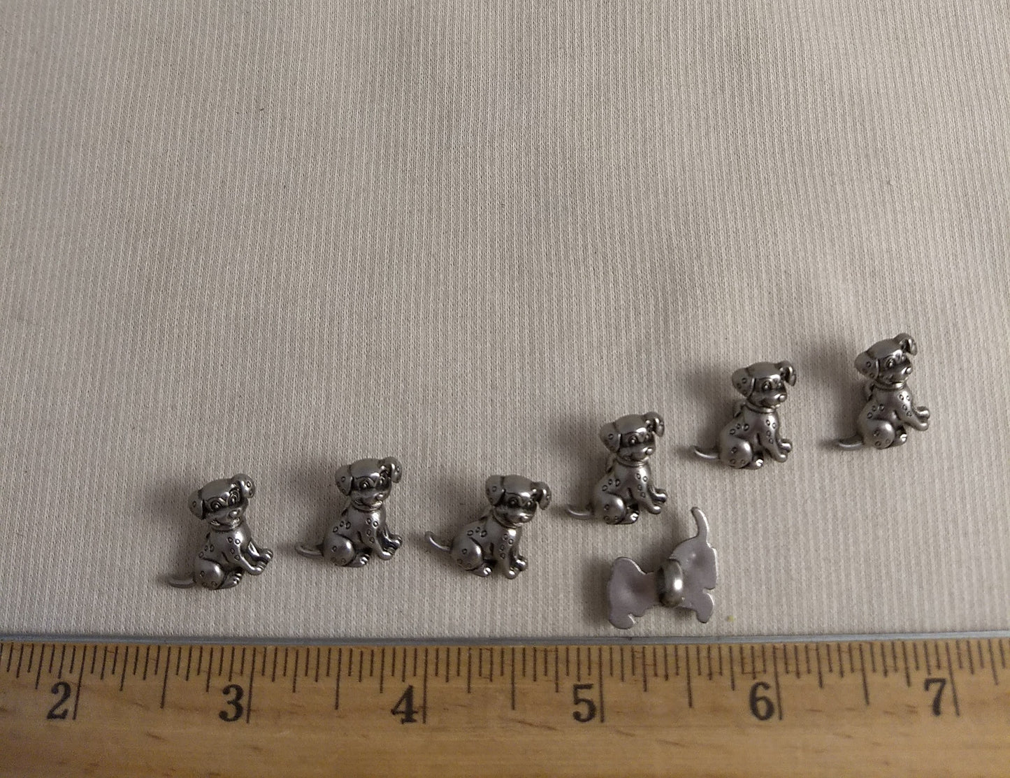 Button #Y5775 #Shank #Silver #Puppy #Abs #18pc