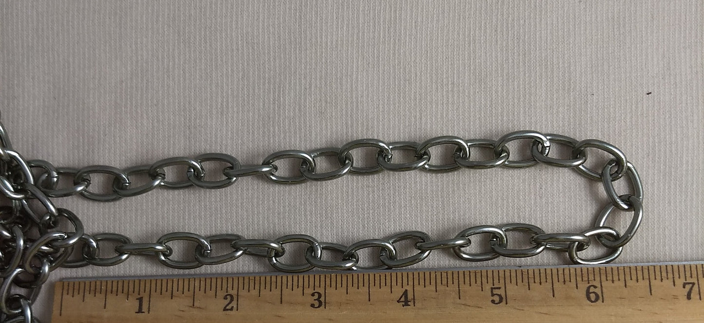 Chain #7601 #Silver #Oval #Links #Aluminum #1yd