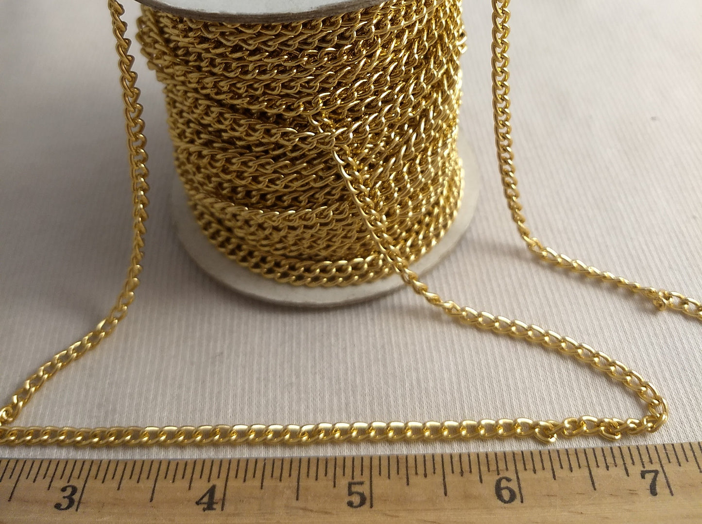 Chain #1010 #Gold #3mm #links #Aluminum 1yd