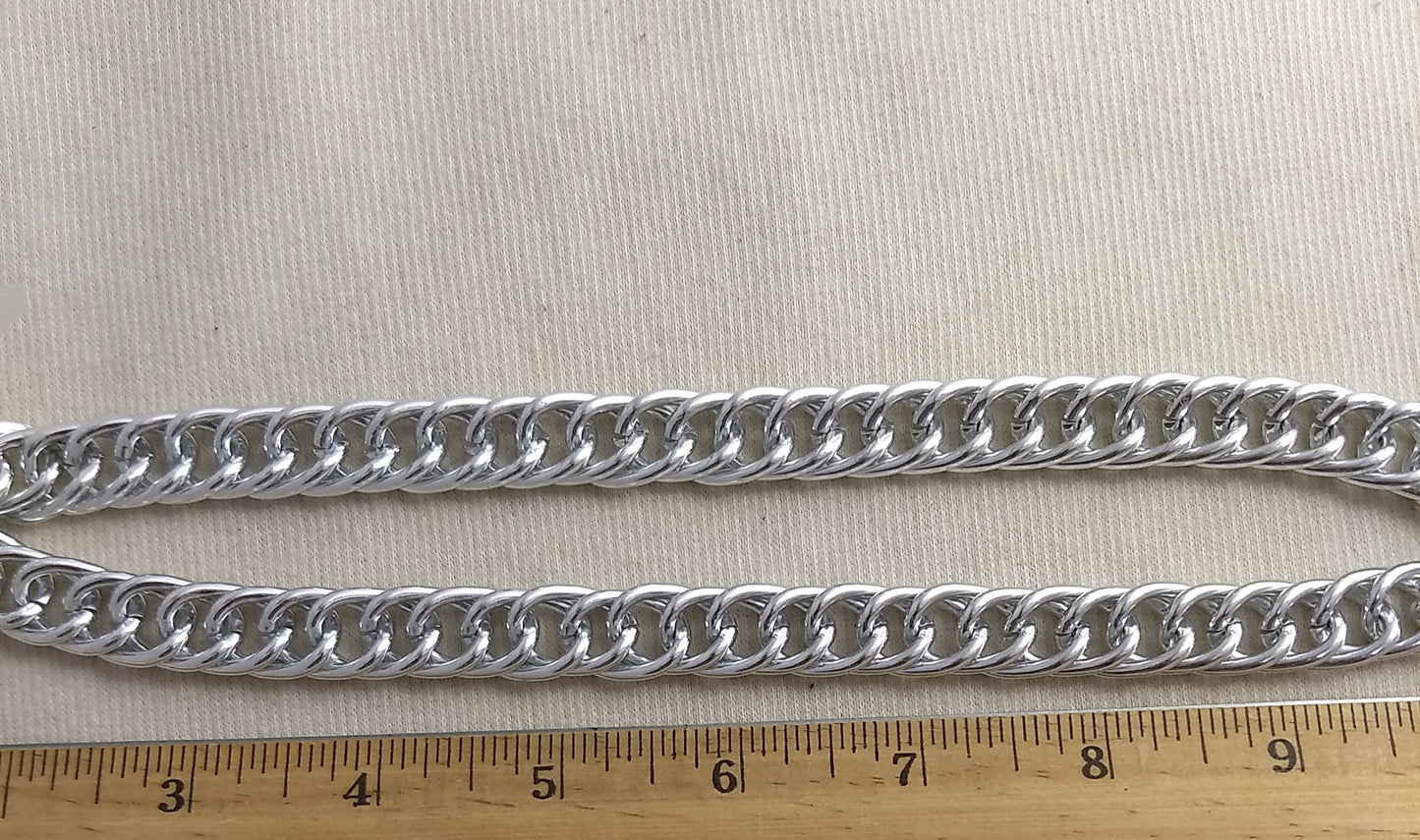Chain #2719 #Silver #Oval #Double #Links #Aluminum #1yd