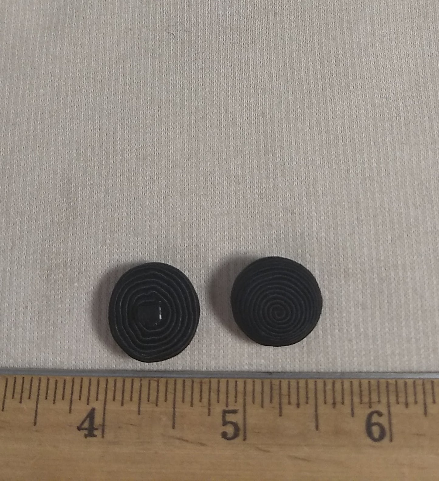 Button #23948 #Black #Handmade #Swirl #Nylon #40pcs