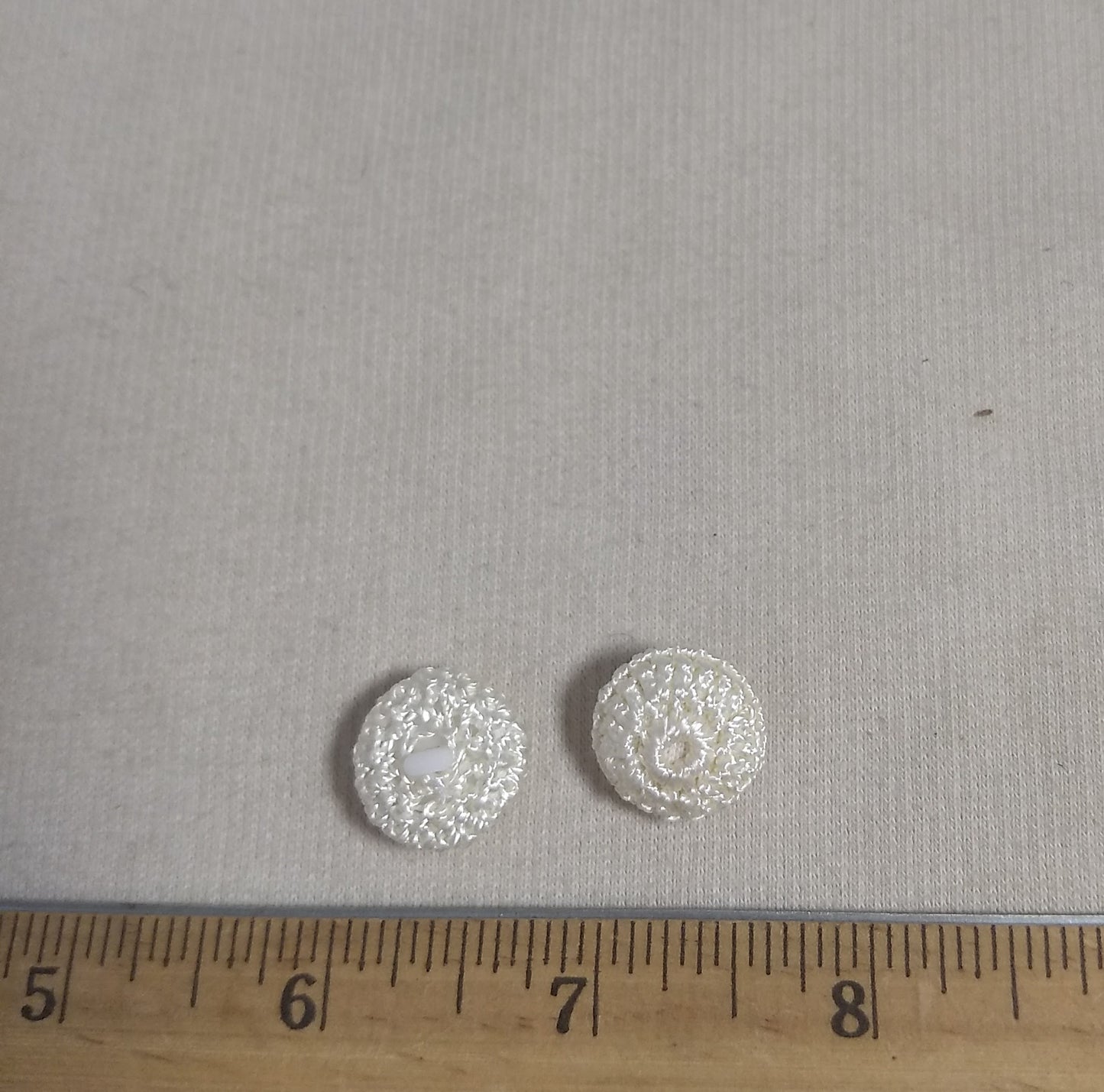Button #011 #Cream #Handmade #Nylon #10pcs