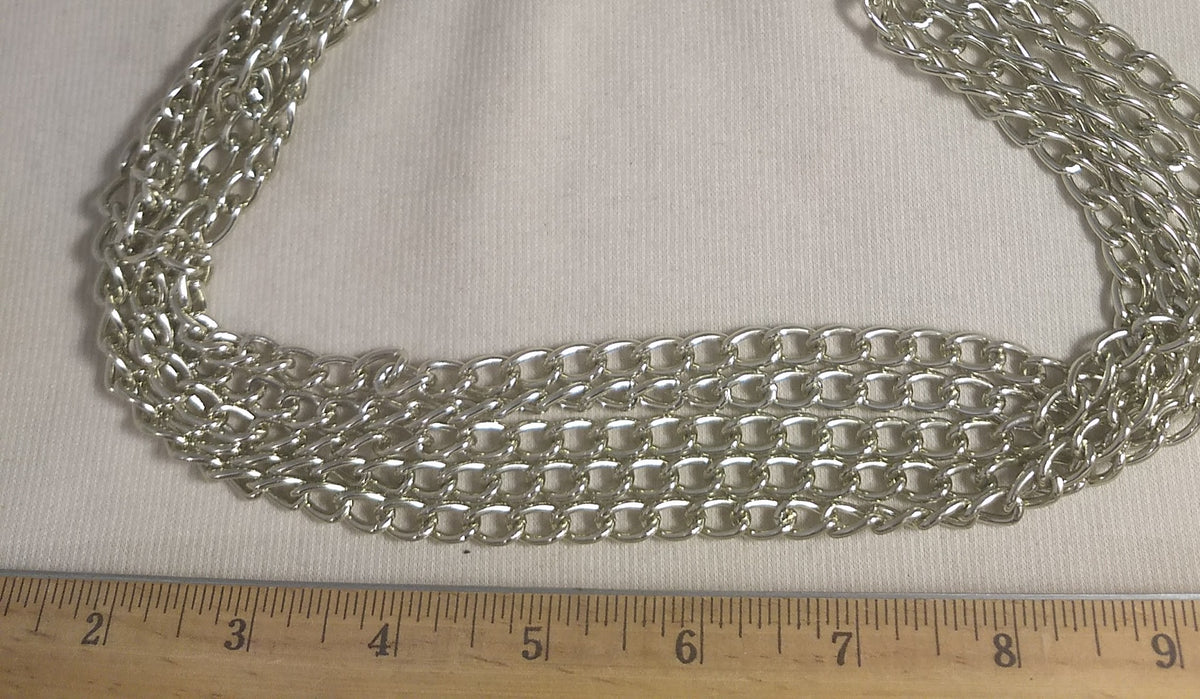 Silver Oval Aluminum Chain #9617, 1 yd
