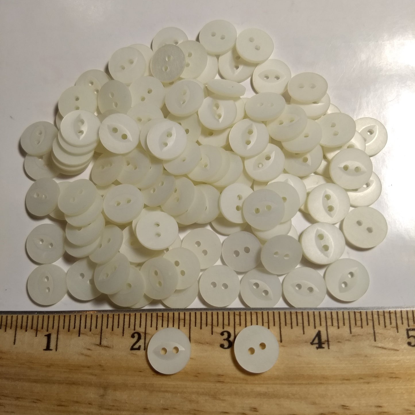 Button #Fisheye #2 Hole #Pearl #Basic #Polyester #10pc
