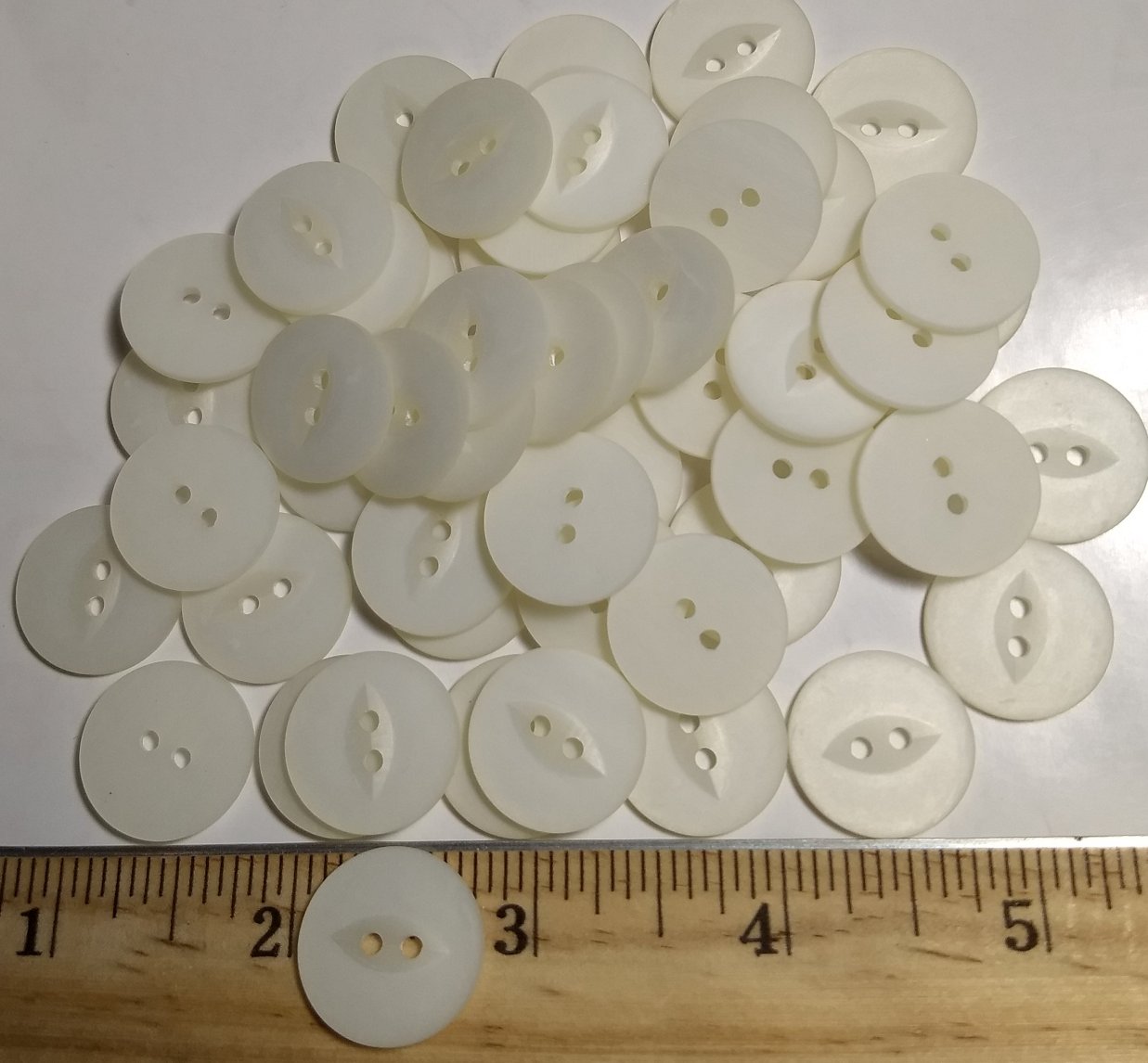 Button #Fisheye #2 Hole #Pearl #Basic #Polyester #10pc
