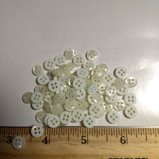 Button #Basic #58 #4 Hole #White #Polyester #10pc