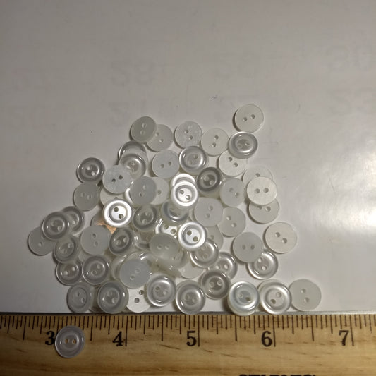 Button #Basic #P-Lisa #2 Hole #Pearl #Rim #Polyester #10pc