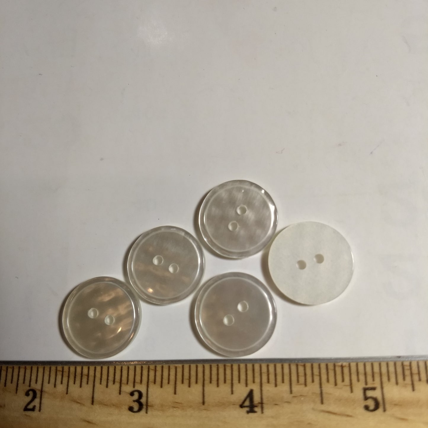 Button #P-W750 #2 Hole #Pearl #Basic #Polyester #10pc
