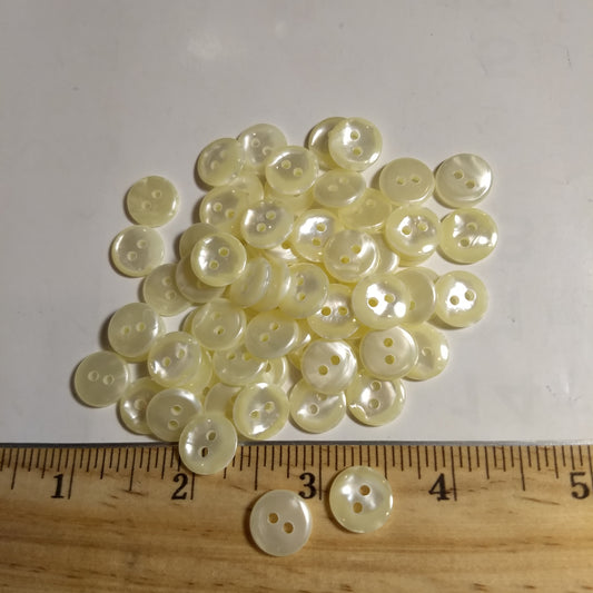 Button #Basic #25006 #2 Hole #Cream #Polyester #10pc