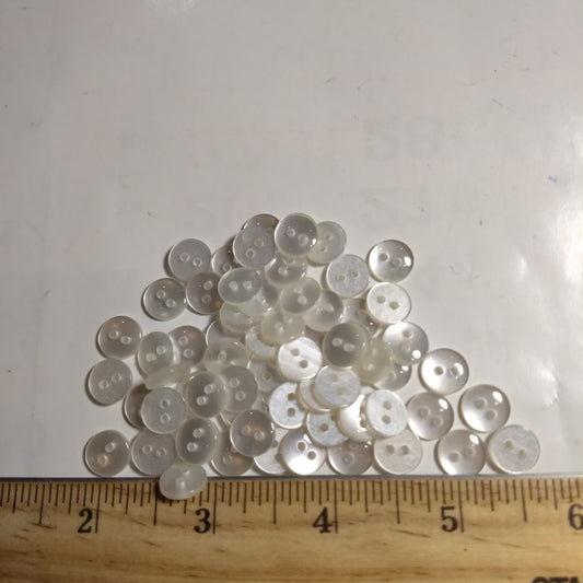 Button #Basic #Tahiti #2 Hole #Pearl  #Dome #Polyester #10pc