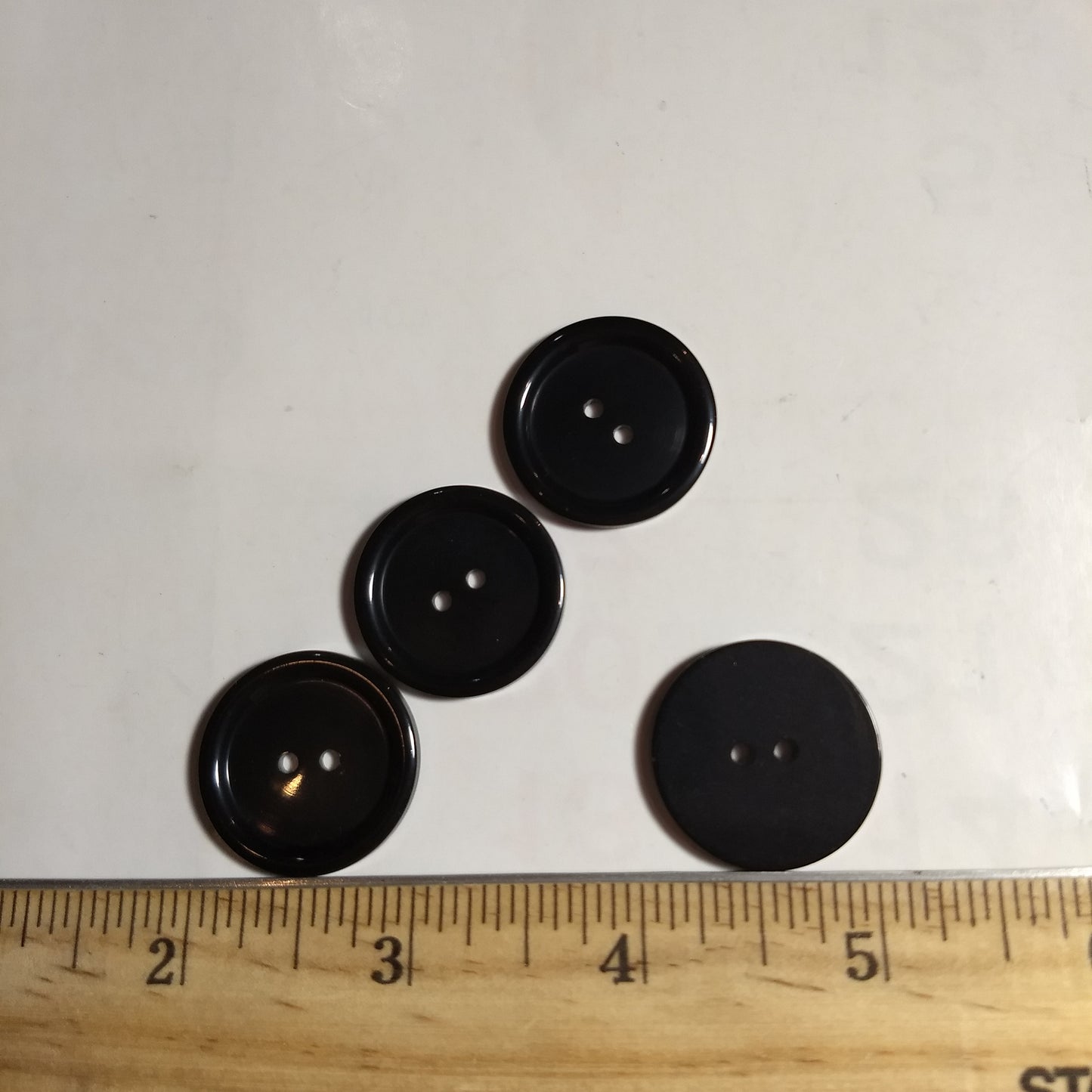 Button #P-Rim #2 Hole #Black #Basic #Rim #Polyester #10pc