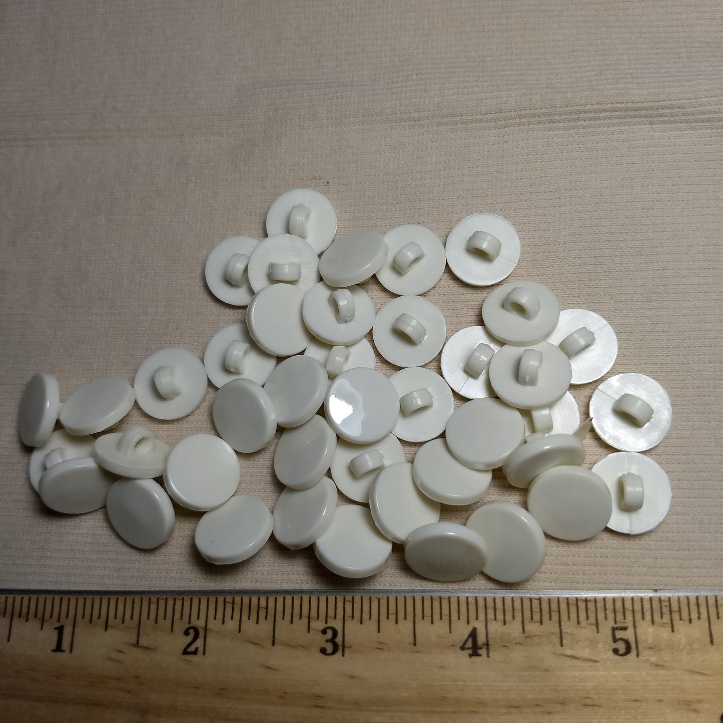 Button #6438 #Shank #White #Nylon #10pc