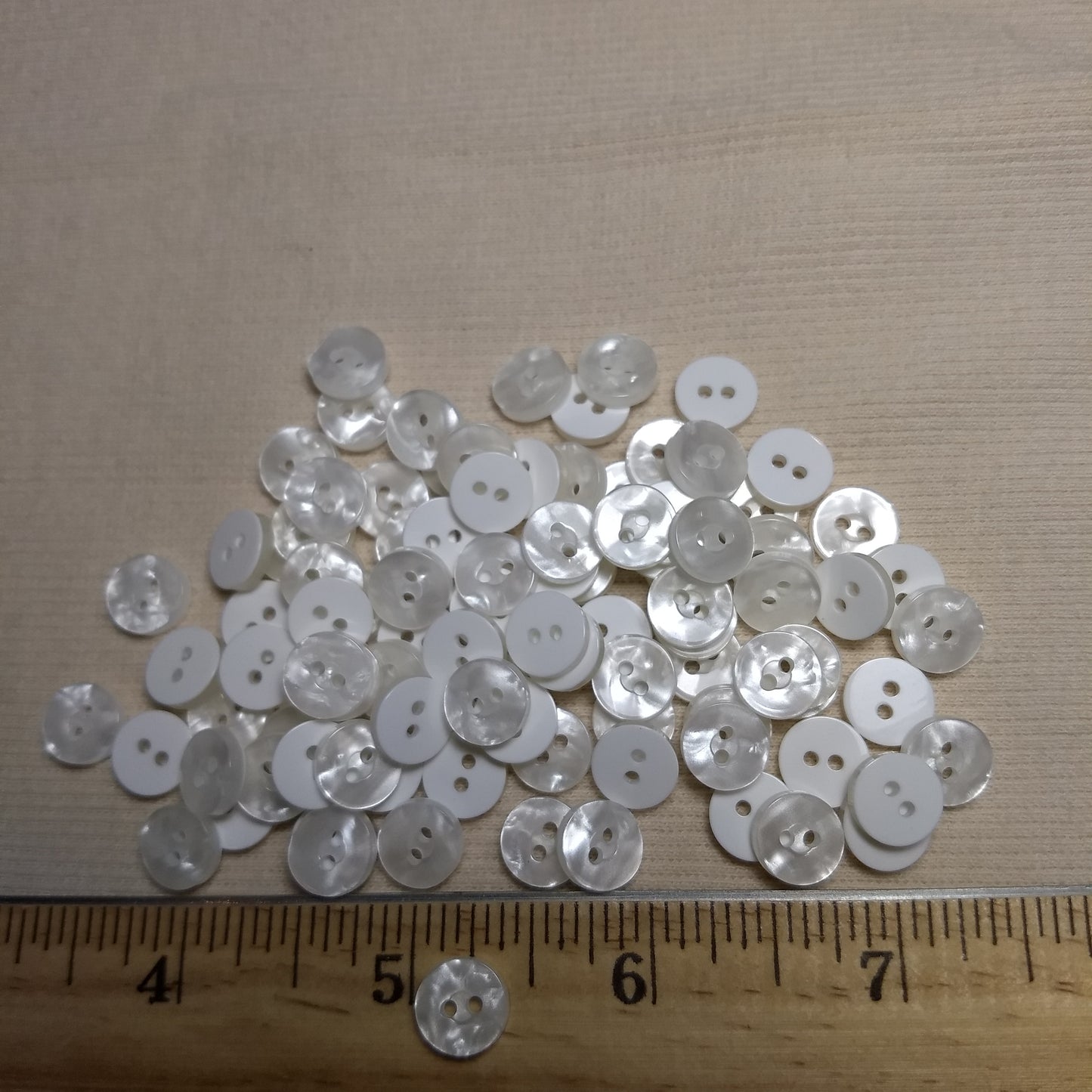 Button #25409 #2 Hole #Pearl #Polyester #10pc