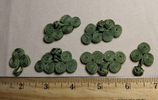 Button #002 #1 Hole #Green #Frog #Fastener #Fabric #Nylon #10pc