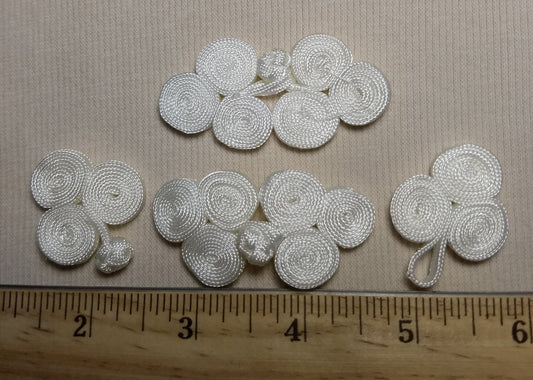 Button #002 #White #Frog #Fastener #Fabric #Nylon #10pc