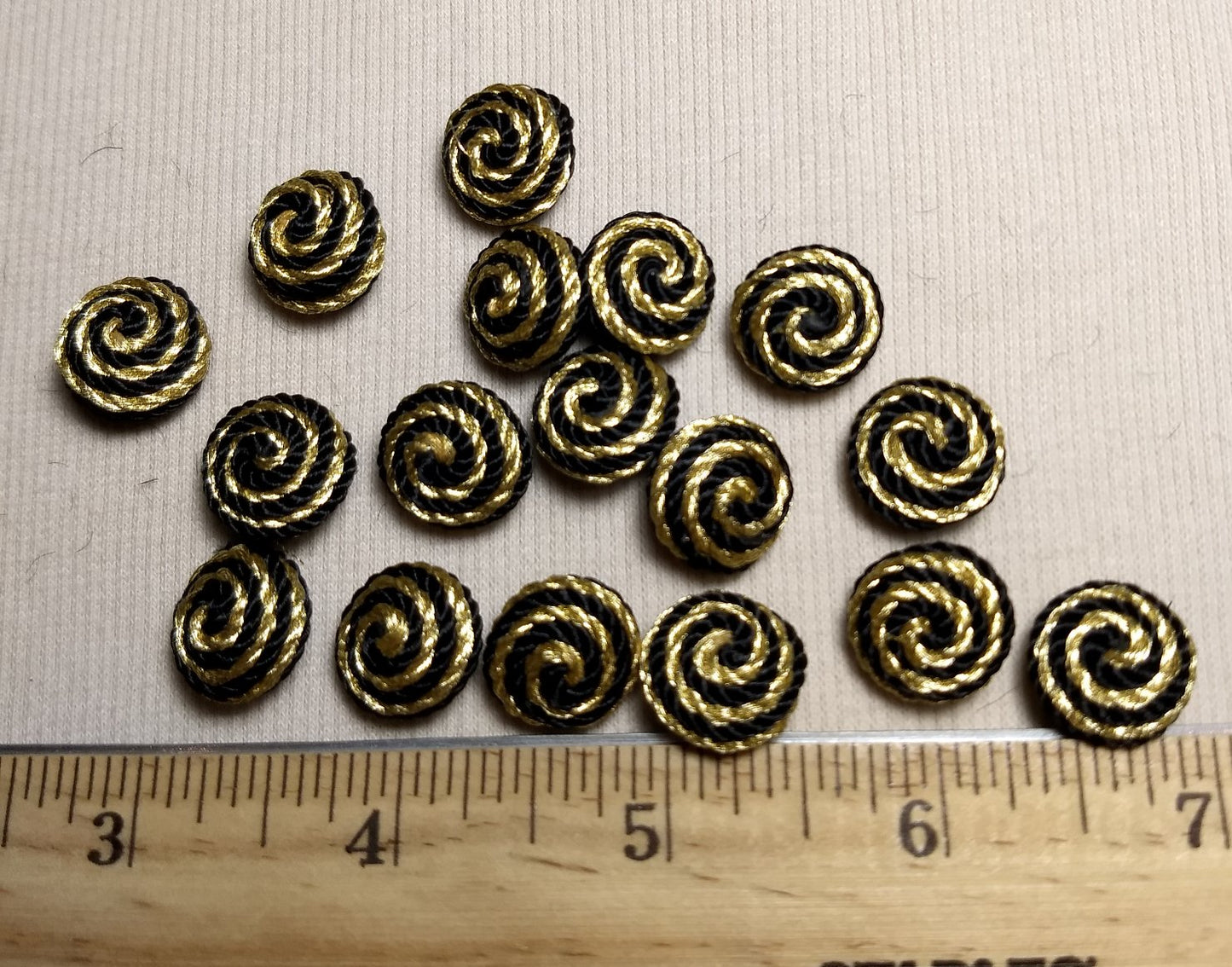 Button #Handmade #Shank #Gold #Braided #Nylon #10pc