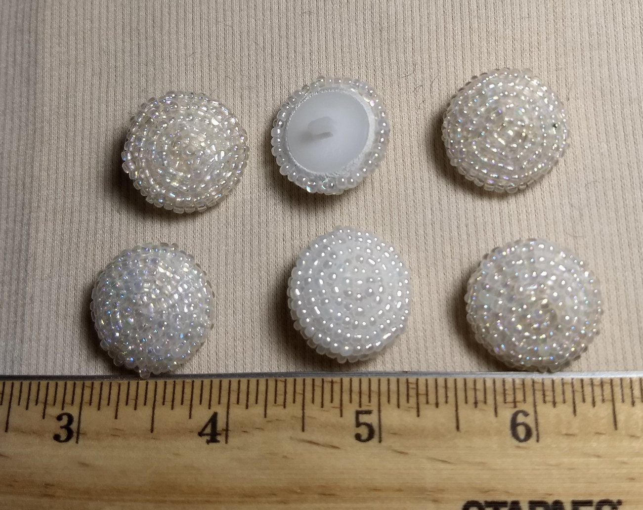 Button #3069 #Shank #White #Handmade #Nylon #10pc