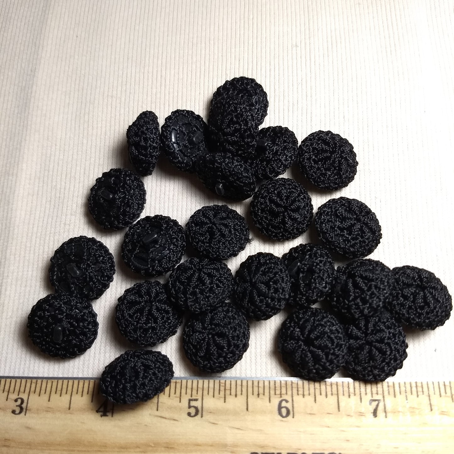 Button #SP-2-6 #Black #Handmade #Braided #10pc