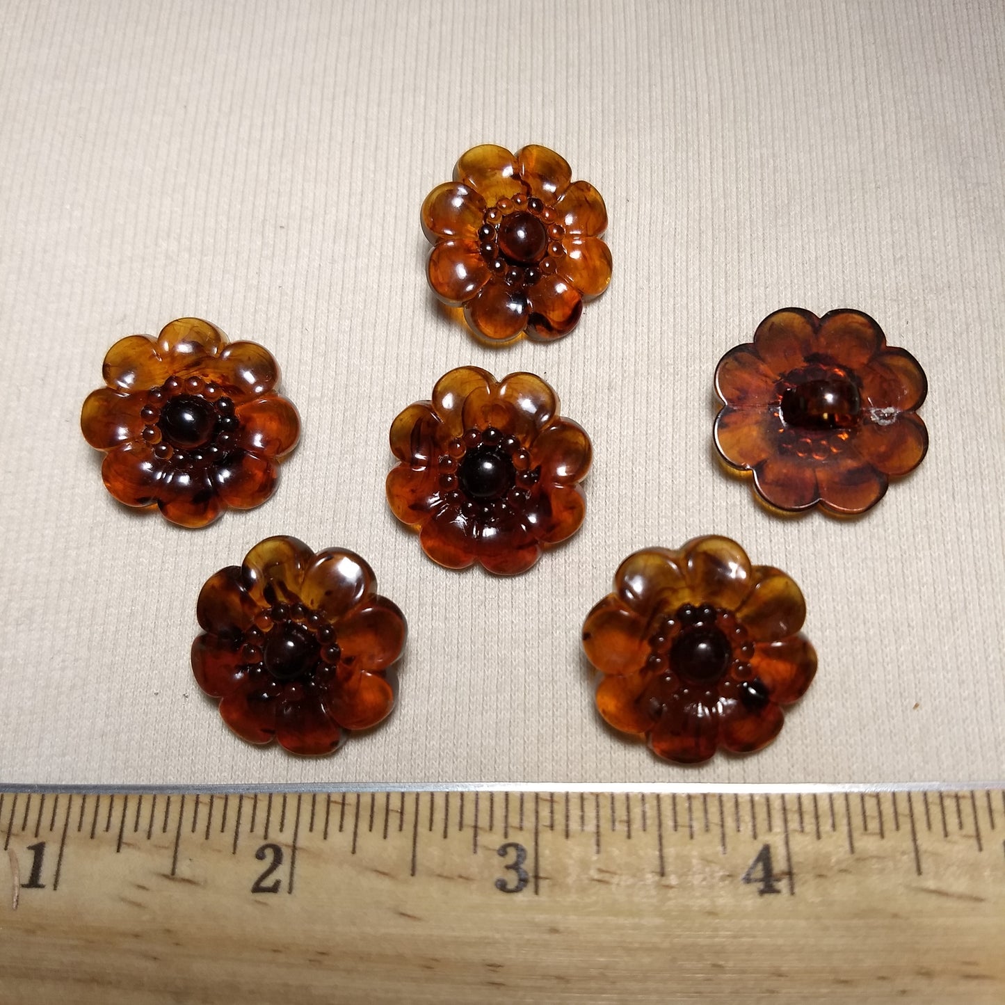 Button #Y1576 #Shank #Flower #Polyester #10pc