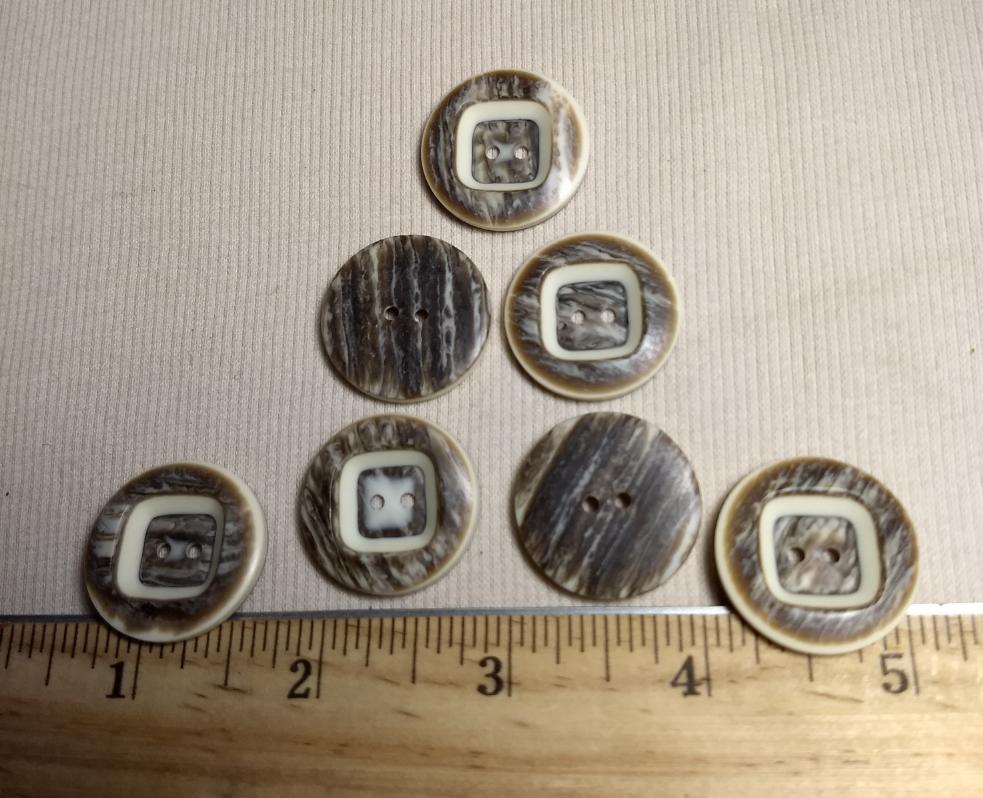 Button #94214 #2 Hole #Brown #Rim #Polyester #10pc