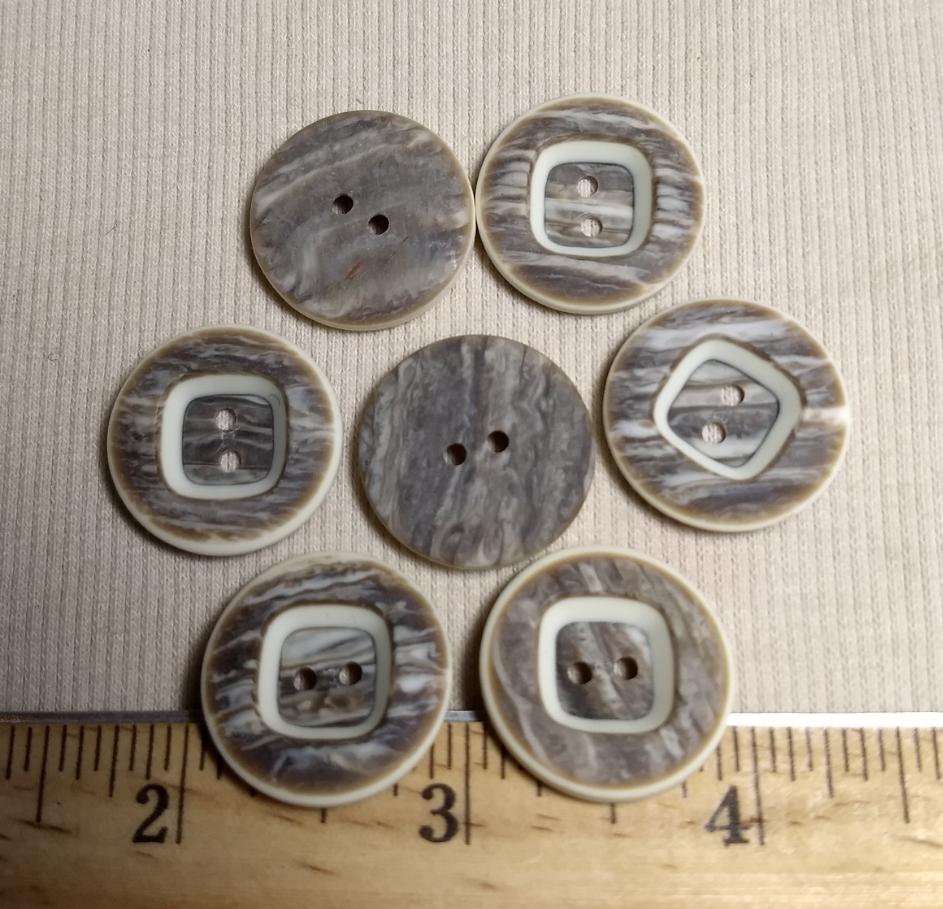 Button #94214 #2 Hole #Brown #Rim #Polyester #10pc