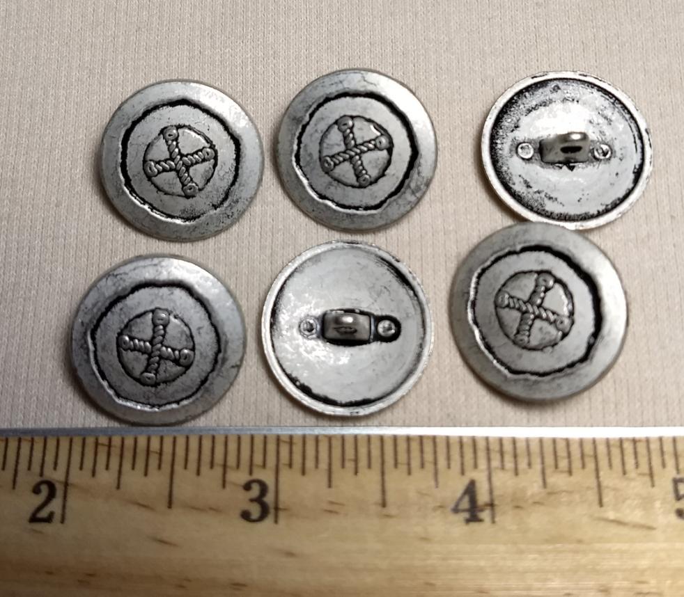 Button #6110 #Shank #Antique-Silver #Metal #10pc
