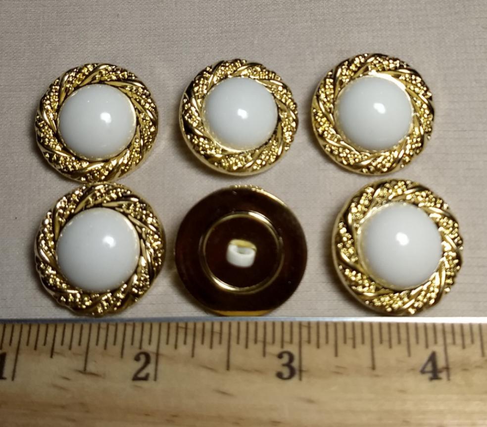 Button #82022 #Shank #White #Rim #Nylon #10pc