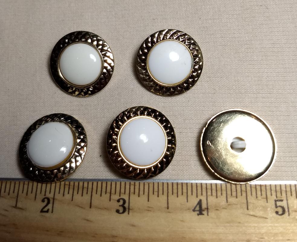 Button #80497 #Shank #White #Rim #Nylon #ABS #10pc