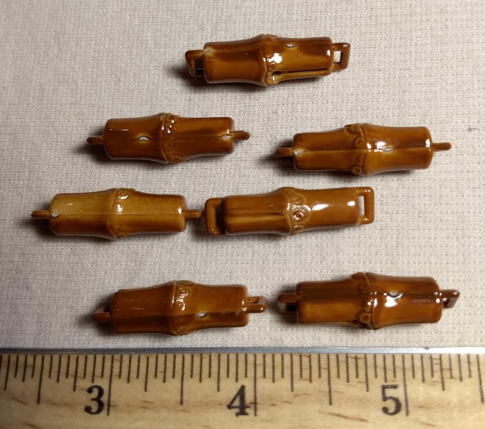 BUCKLE #C056 #Brown #Imitation #Bamboo #Connector #10pc