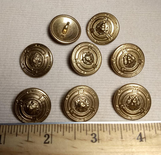 Button #6194 #Shank #Antique-Gold #Rim #Metal #10pc