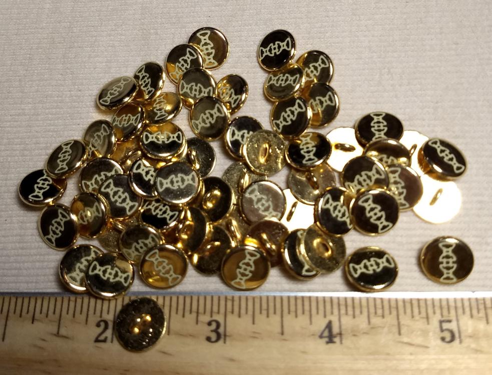 Button #223 #Shank #Gold #Metal #10pc