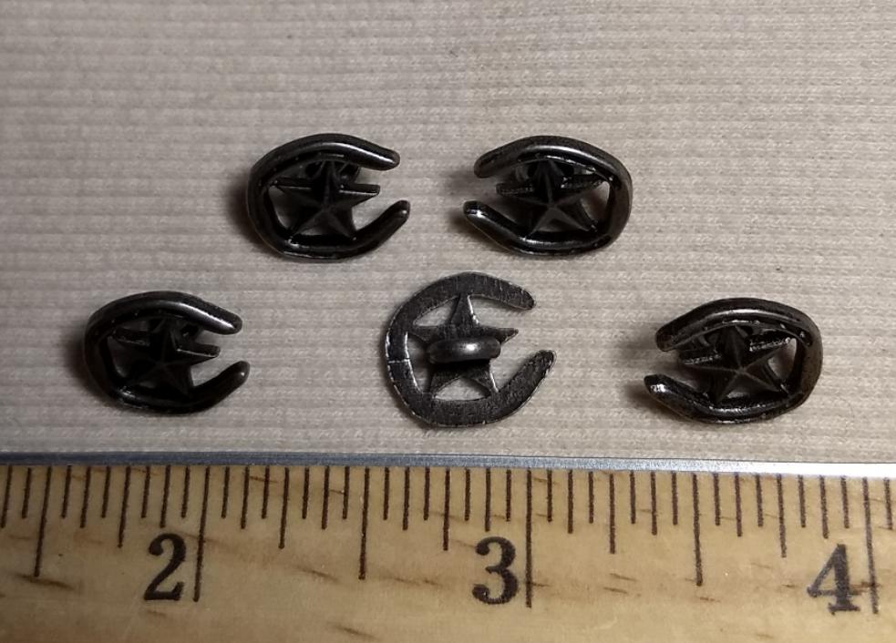 Button #Moon #Star #Shank #Gunmetal #Metal #10pc