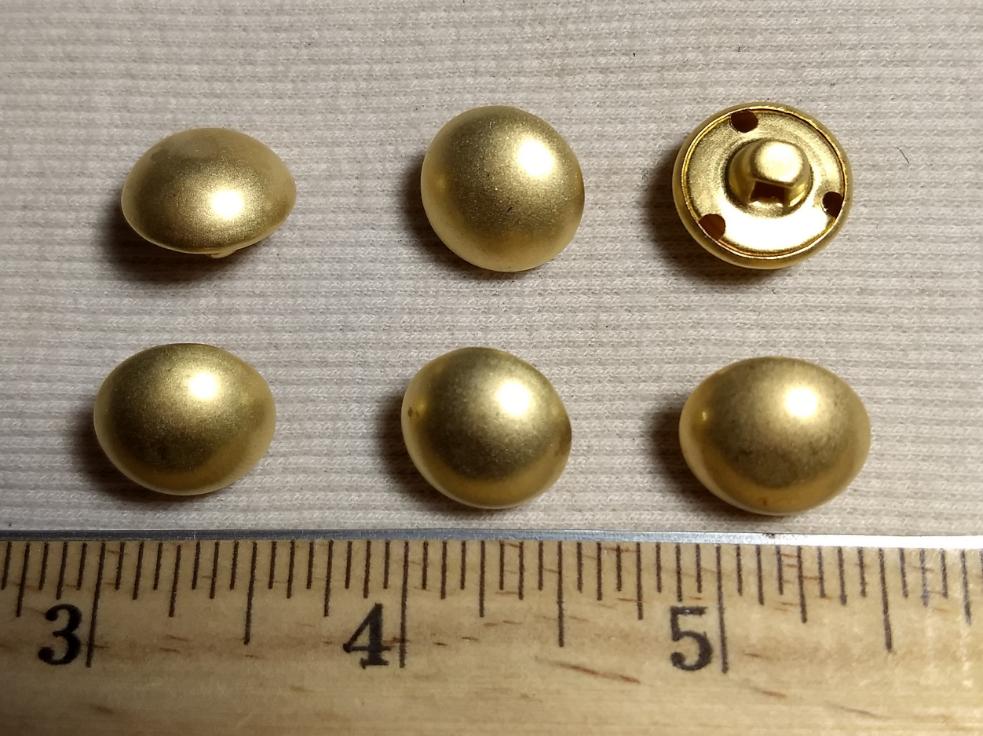 Button #676 #Shank #Antique-Gold #Half-Ball #Dome #Metal #10pc