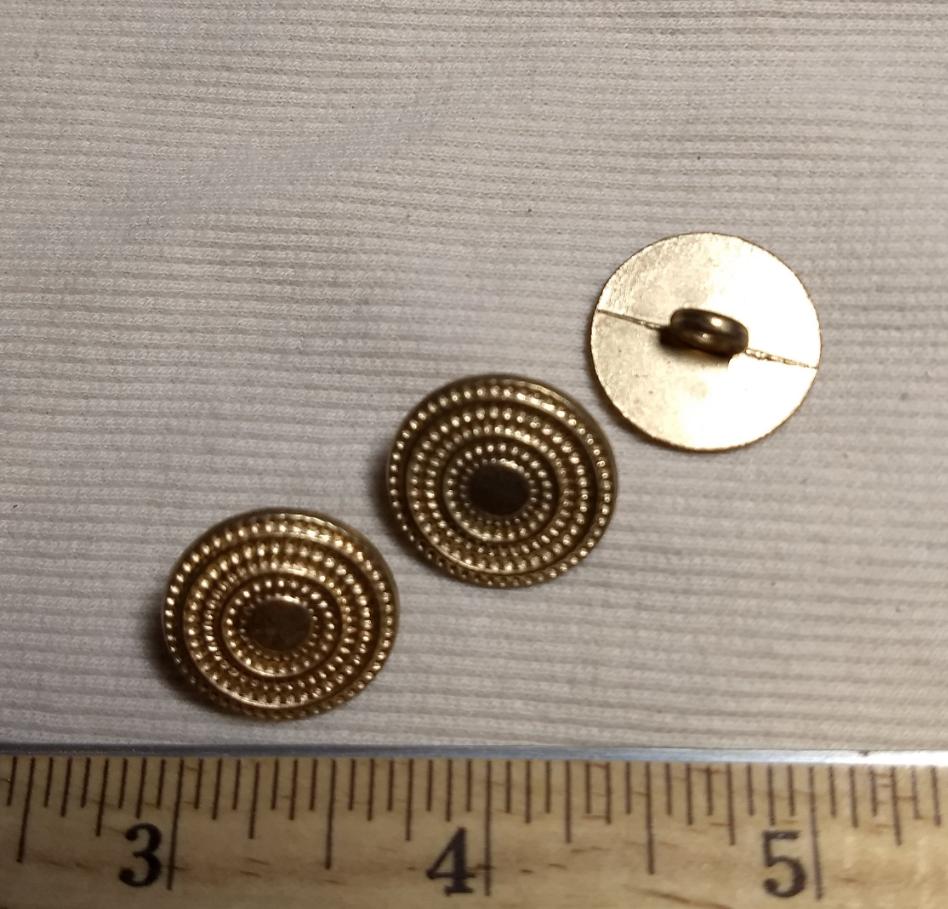 Button #249 #Shank #Antique-Gold #Metal #10pc