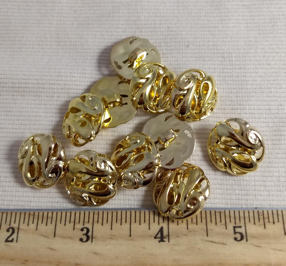 Button #KCL6141 #Shank #Gold #Abs #10pc