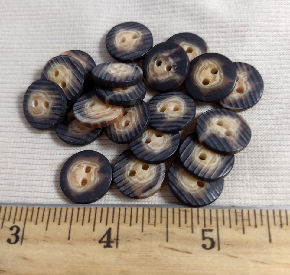 Button #1280 #2 Hole #Cream #Imitation #Horn #Polyester #10pc