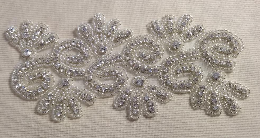 Trimming #Rhinestone-Bead #Silver-Crystal #1pc