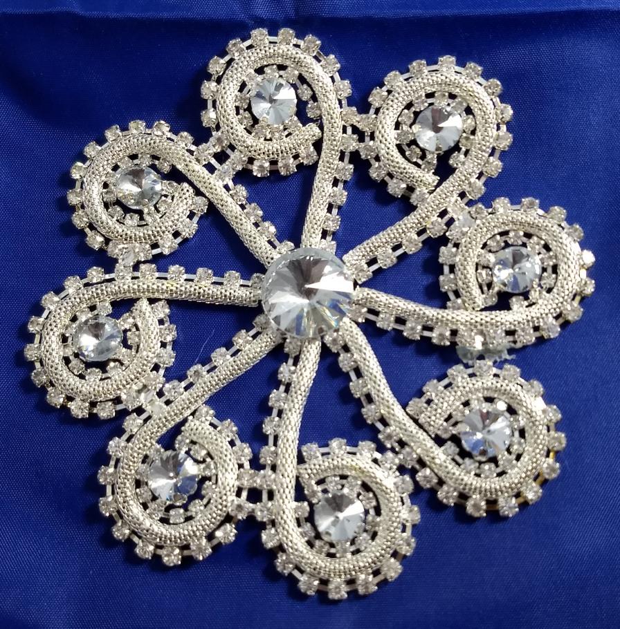 Applique #Wedding #Clear #Round #Rhinestone #1pc