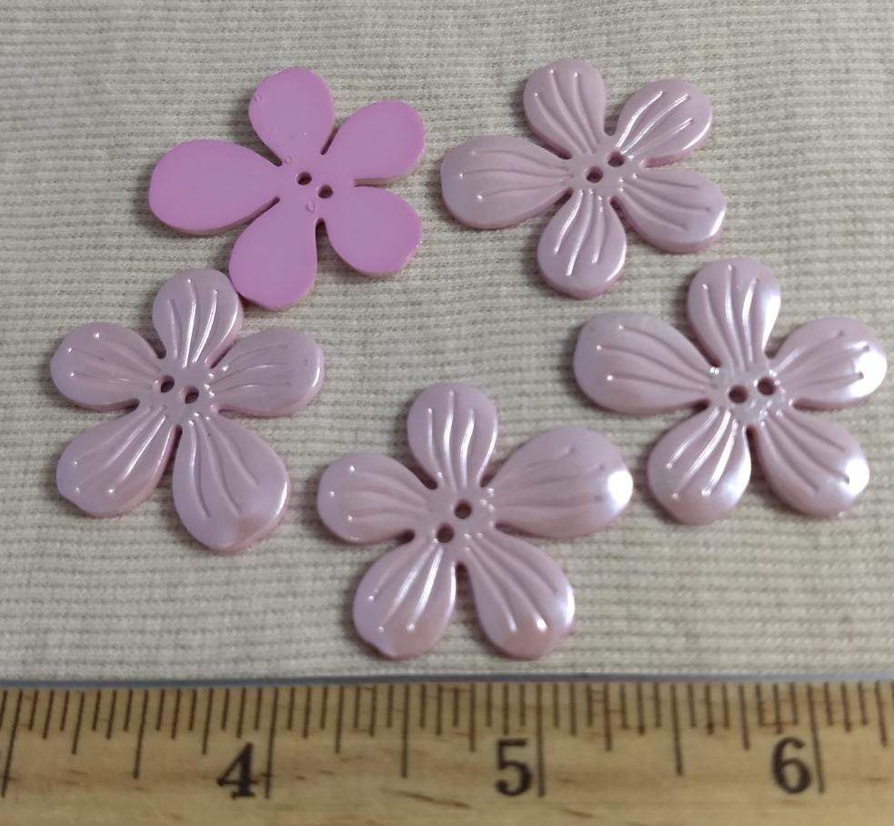 Button #Flower 2 Hole #Pink #Daisy #Nylon #10pc
