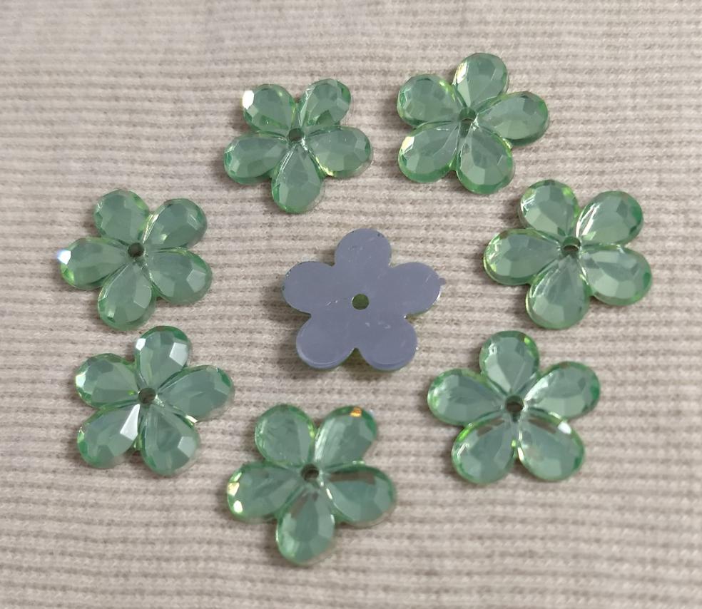 Button #XFFL091210-2E #1 Hole #Green #10pc