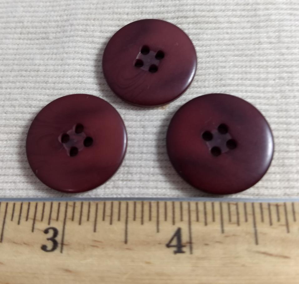 Button #4023 #4 Hole #Brown #Polyester #Imitation #Horn #10pc