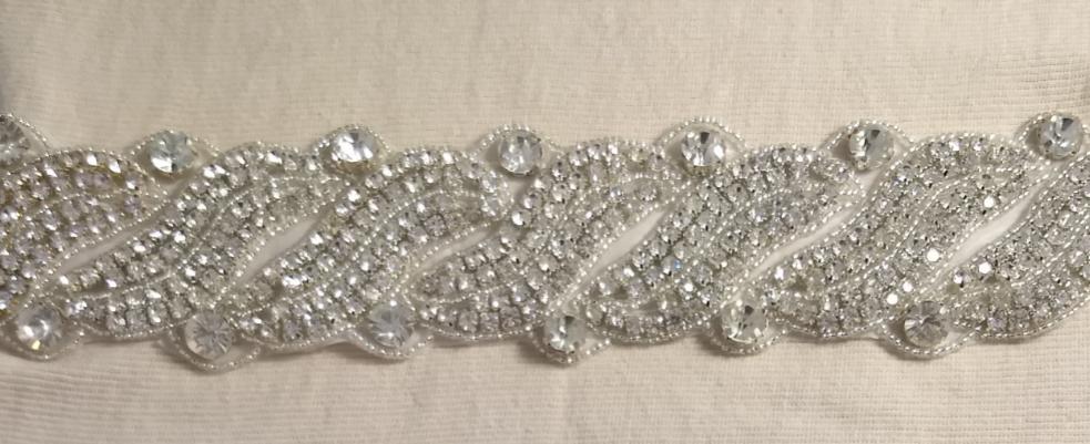 #Trimming #Rhinestone #2 #Clear #Bead #1yd